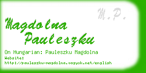 magdolna pauleszku business card